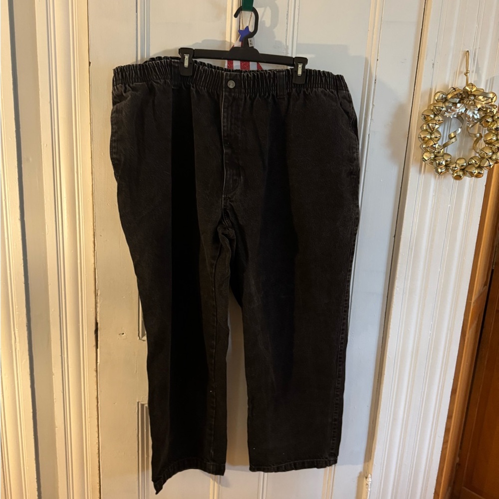 Relaxed Fit Men's Black Jeans 3x/32